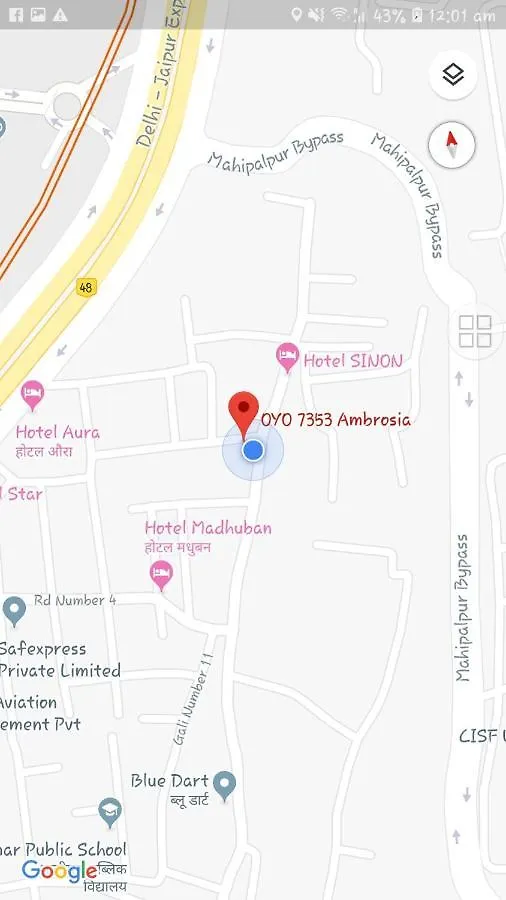Airport Hotel Ambrosia New Delhi 3*,  India